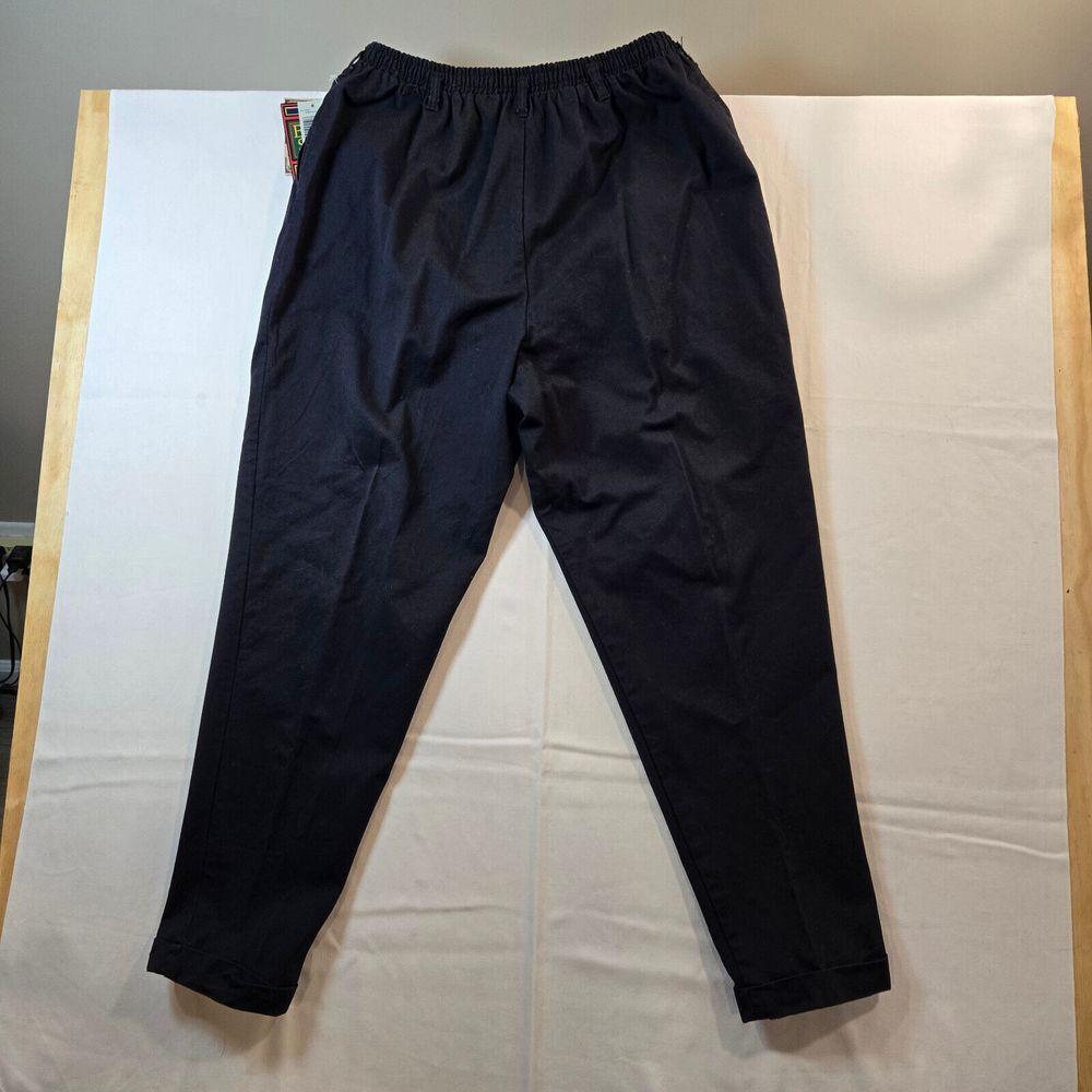 NWT Vintage Essentials Sport II Mens Large 36x30 Black Pleated Elastic Pants - Picture 8 of 9